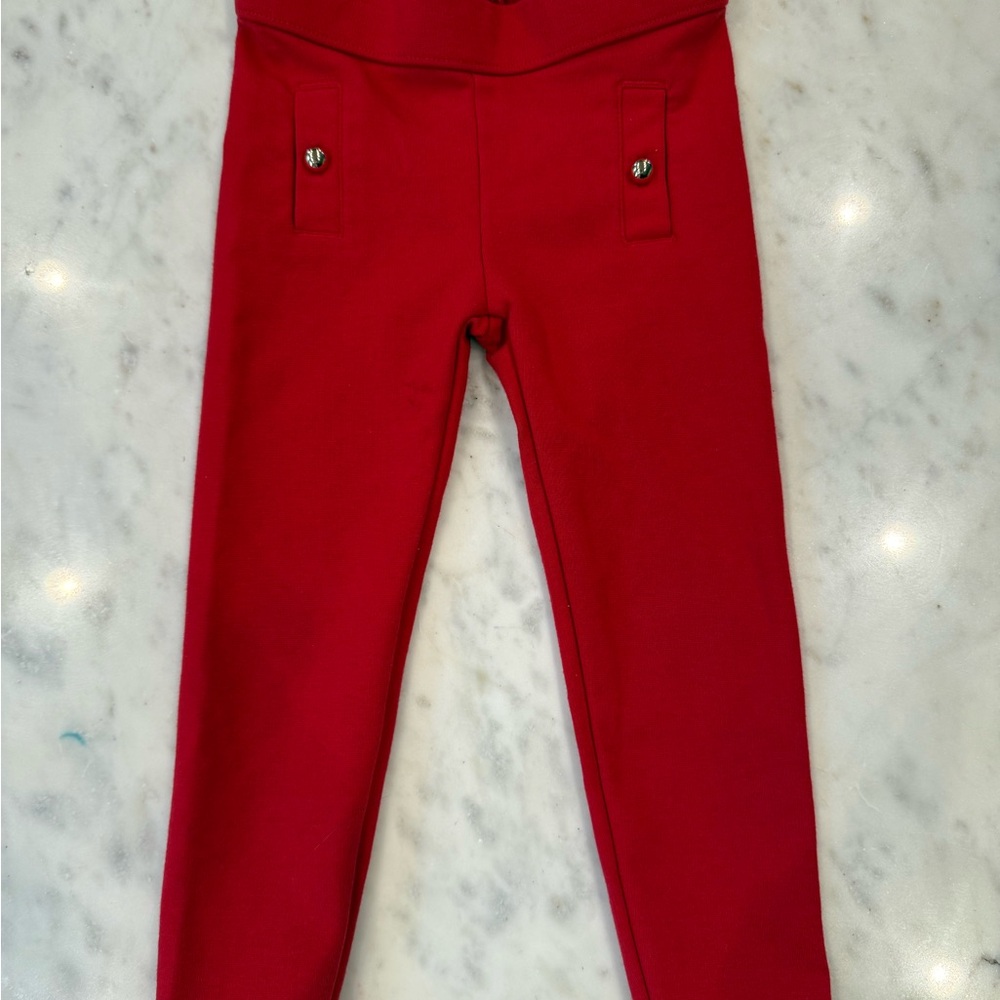 Janie and Jack Cherry Red Kids Leggings